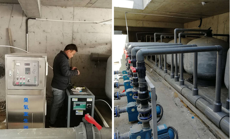 景觀池機(jī)房內(nèi)部設(shè)備